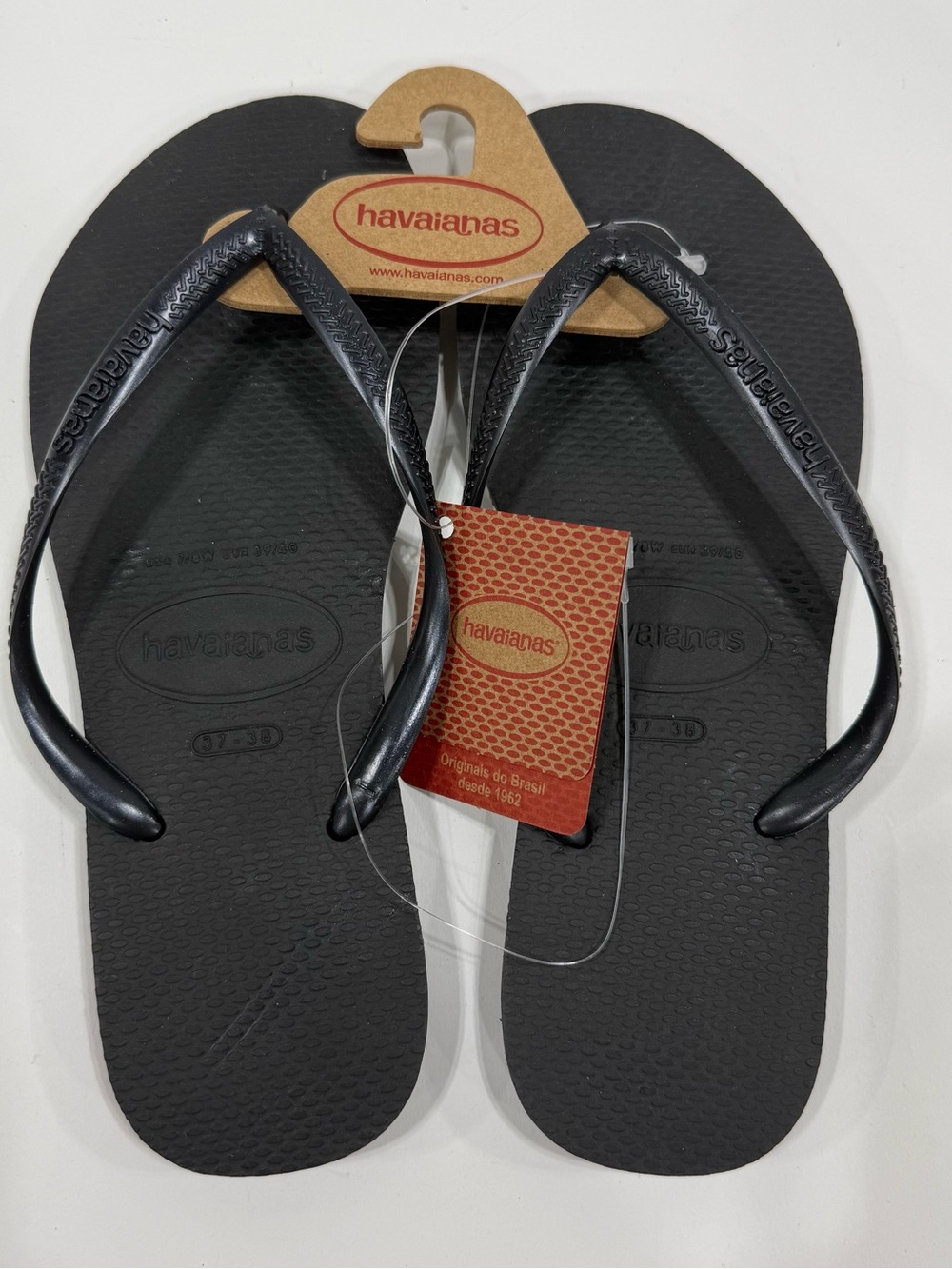 Havaianas Black Rubber Flip Flops